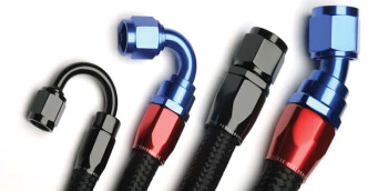 -08 AN / Dash 8 Black Hydraulic Stainless Core Hose Nylon...
