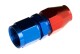 -06 to 3/8" hard line female aluminum hose end - red&blue | RHP