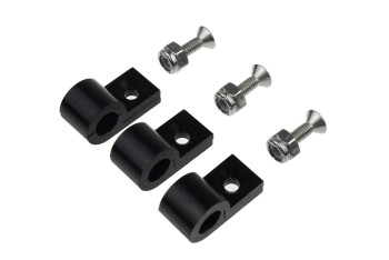 1/4" Black Aluminum Line Clamps - 6pcs / pkg | RHP