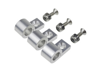 1/4" Polished Aluminum Line Clamps - 6pcs / pkg | RHP