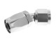 -06 30° female aluminum hose end - non-swivel - clear | RHP
