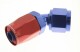 -08 45° female aluminum hose end - red&blue | RHP