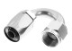 -06 180° female aluminum hose end - non-swivel - clear | RHP
