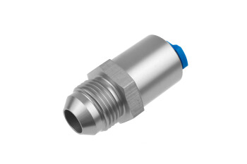 -6AN Male to 3/8" Clip Rail - clear | RHP