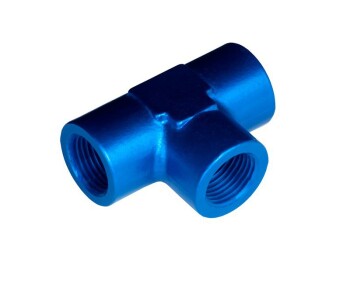 1/8" fm tee NPT adptr-blue | RHP