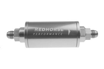 6" Cylindrical In-Line Race Fuel Filter - 06 AN -...