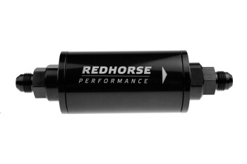6" Cylindrical In-Line Race Fuel Filter - 08 AN -...