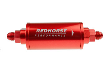 6" Cylindrical In-Line Race Fuel Filter - 08 AN -...