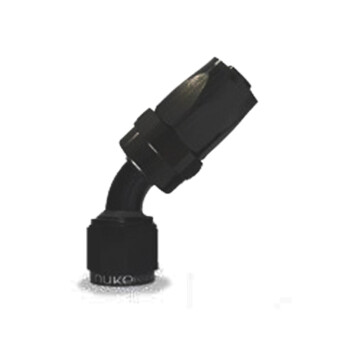 Hose Fitting / -06 AN / Dash 6 / 45° / Black