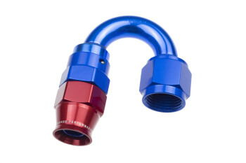 Dash 6 / -06 AN PTFE reusable hose end - blue / 180 °...