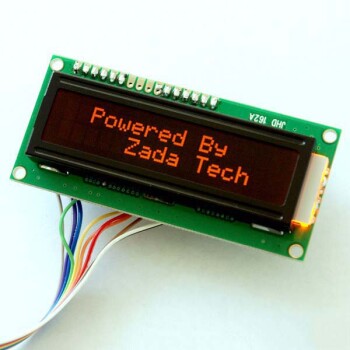 Orange Negative 16x2 LCD | Zada Tech