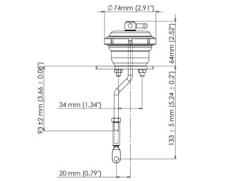 Actuator Mazda MPS 1,65 bar / 24 psi | TS-0610-1242