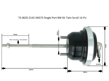 SINGLE PORT Actuator 1,0 bar / 14 psi BorgWarner EFR...