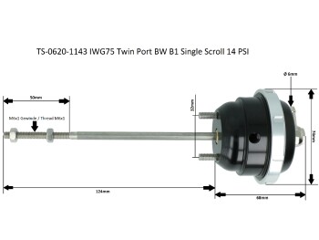 TWIN PORT Actuator 1 bar / 14 psi BorgWarner EFR...