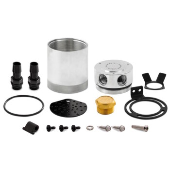 Oil catch can compact baffled mishimoto 2-port / polished...