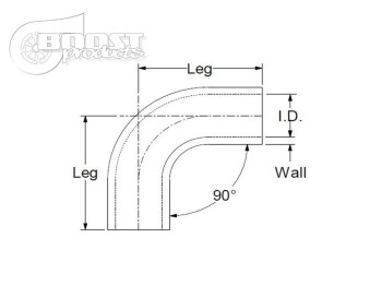 Silicone Elbow 90°, 76mm, black