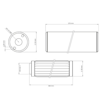 Fuel filter 200mm / 10 micron / E85 proof