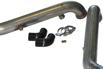034Motorsport Bipipe Set, Stainless Steel with WMI Bungs, Raw, Audi A6 2.7T (1998-2004)