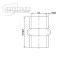 Silicone Coupler - Single Hump, 51mm, black