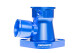 1.50" hose Aluminum Filler Neck for all v8 Chevy - Blue | RHP
