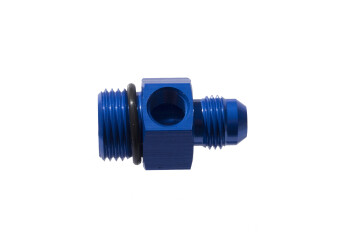 -06 AN male to -08 ORB with 1/8NPT gauge port adapter -...