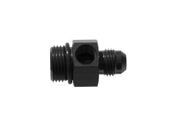 -08 AN male to -08 ORB with 1/8NPT gauge port adapter -...