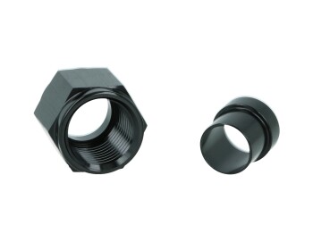 -10 AN / Dash 10 union pipe connection (5/8" pipe) fitting - black