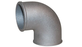 90° Aluminium elbow 76mm extremely small radius
