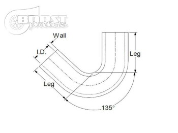 Silicone Elbow 135°, 76mm, black