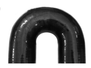 Silicone Elbow 180°, 51mm, black