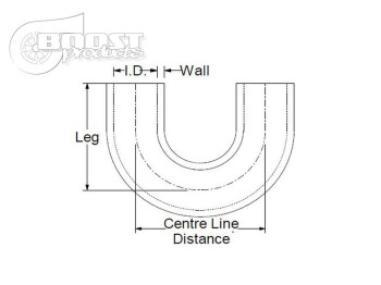 Silicone Elbow 180°, 51mm, black