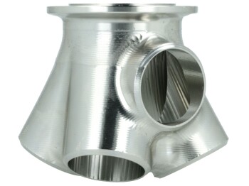 4-Cyl. CNC stainless steel V-Band collector for BorgWarner EFR turbochargers - with 38mm Wastegate port