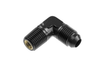 -04 AN male to 1/4 NPT with nitrous screen, 90° -...
