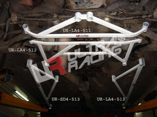 2x 3-Point Side/Floor Bars Subaru Impreza GC8 94-01
