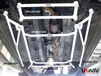 4-Point Front Lower Brace Nissan X Trail 2.0 08+