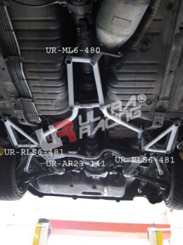 2x 4-Point Mid Lower Braces Nissan Skyline R32 GTR