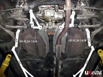 2x 3-Point Rear Side Bars for Mitsubishi EVO X
