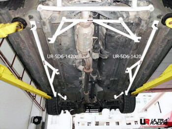 2x 3-Point Side/Floor Bars for Mitsubishi EVO X