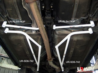 2x 2-Point Rear/Side Braces for Impreza WRX/STI 01-07 GD