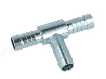 T-Piece - Metal - 10mm rippled