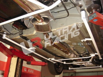 2x 4-Point Side Floor Bars Honda Accord 03-08 4D