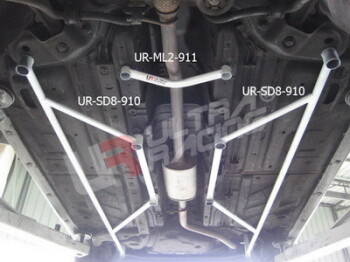 2x 4-Point Rear/Side Braces for Fiat Idea 06+ 1.4
