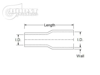 Silicone Reducer Straight, 76 - 60mm, black