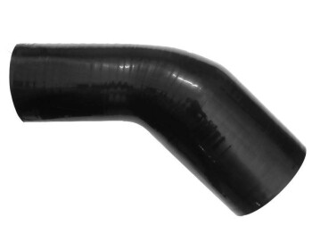 Silicone Reducer Elbow 45°, 102 - 76mm, black